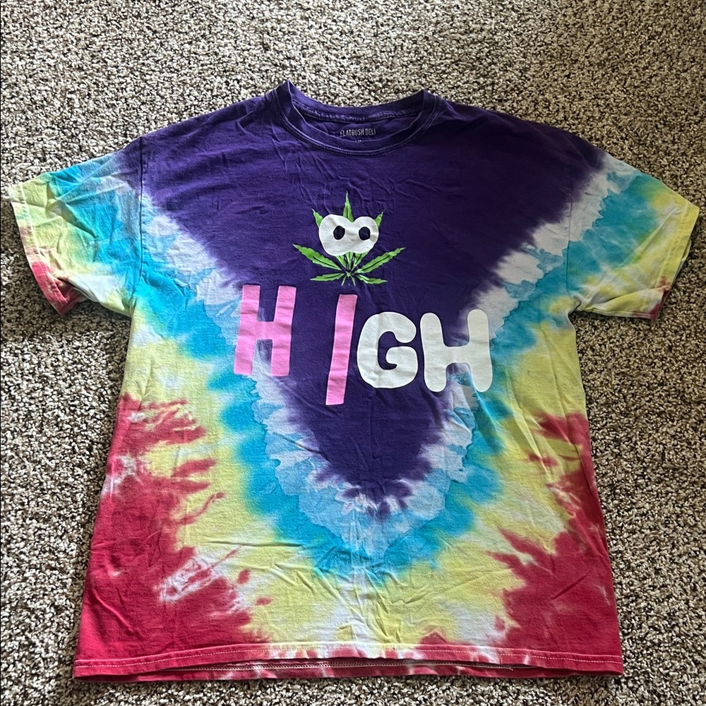 UO Flatbush Deli Tie-dye high tshirt